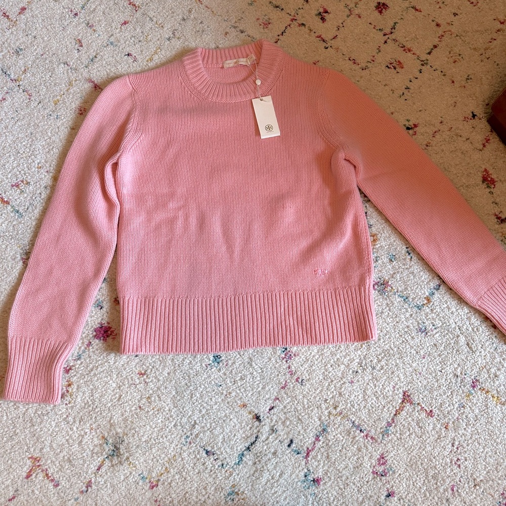 Tory Burch Wool Blend Sweater, Bright Pink, Size Medium, NWT